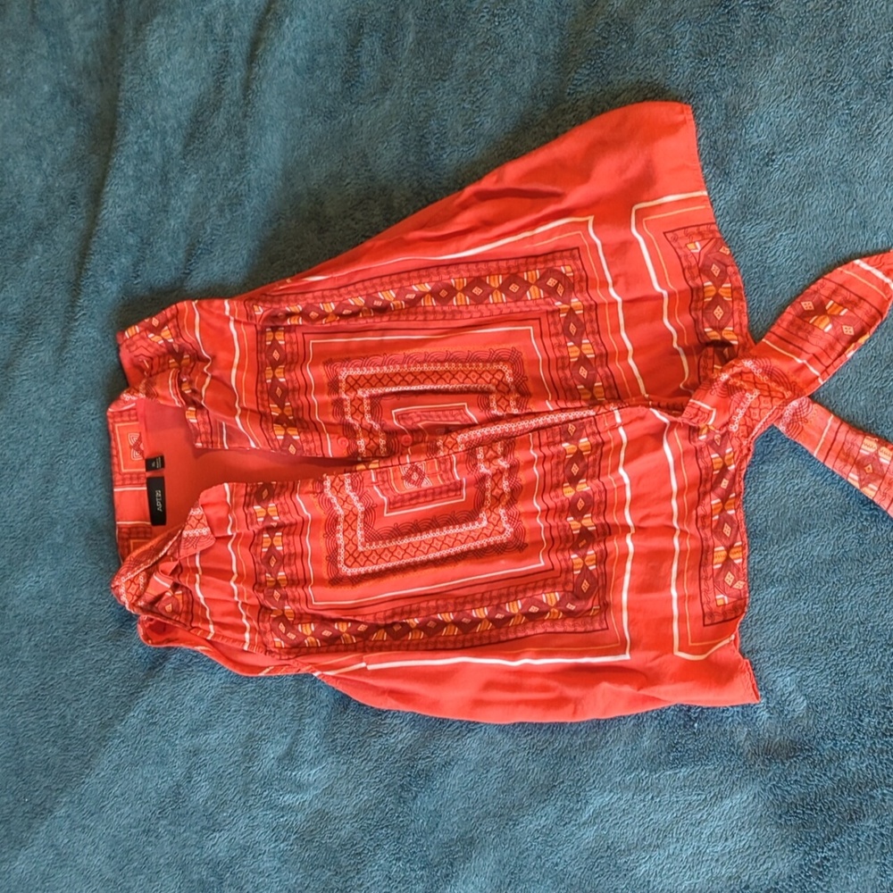 Apt 9 orange tank with tie
